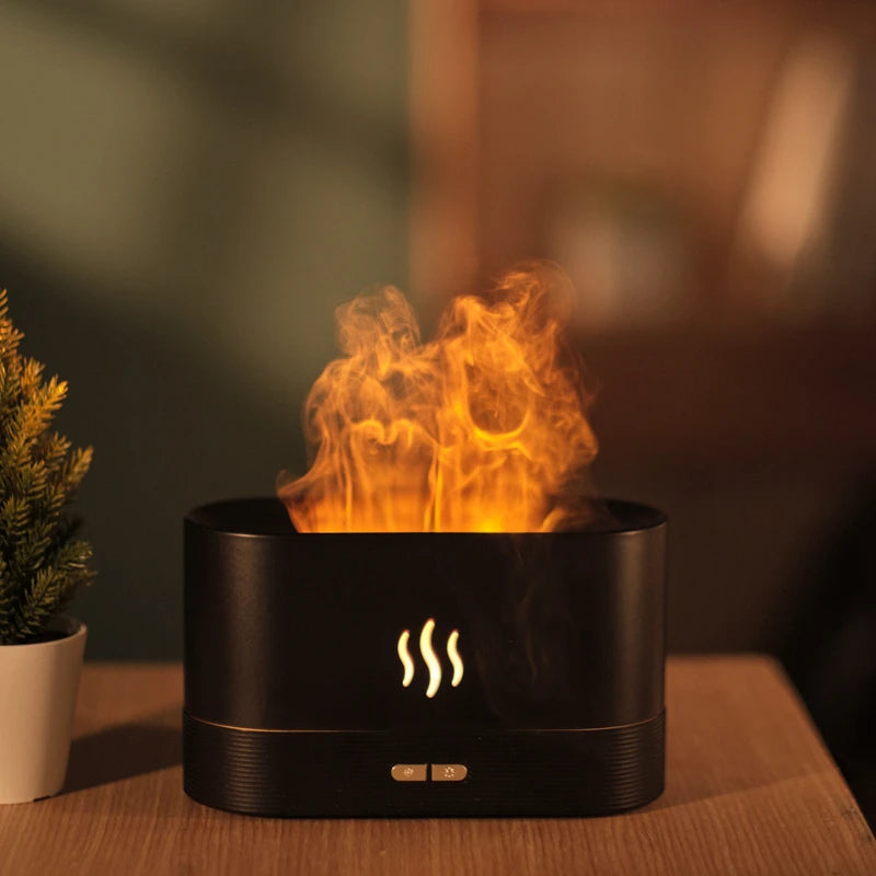 FrostMist LED Flame Aroma Diffuser