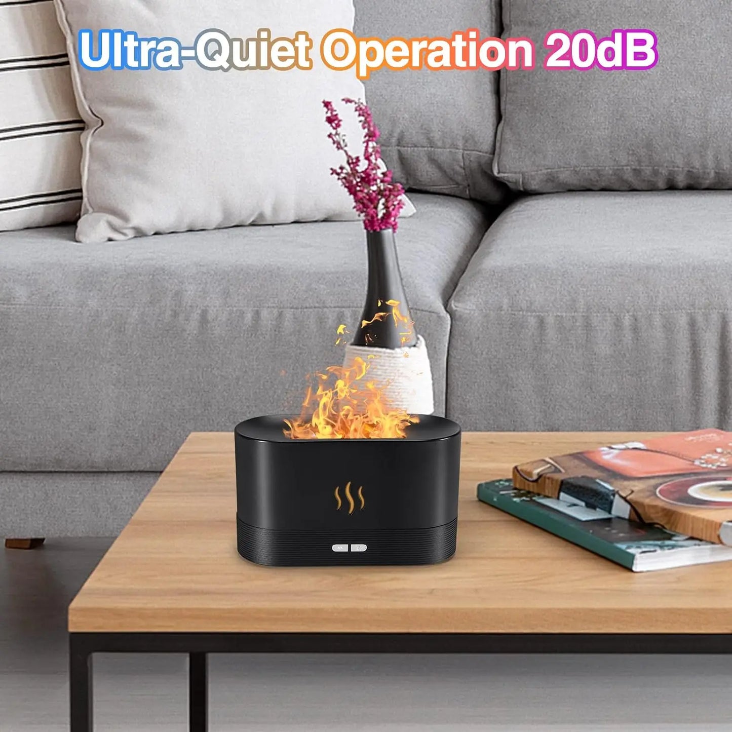 FrostMist LED Flame Aroma Diffuser