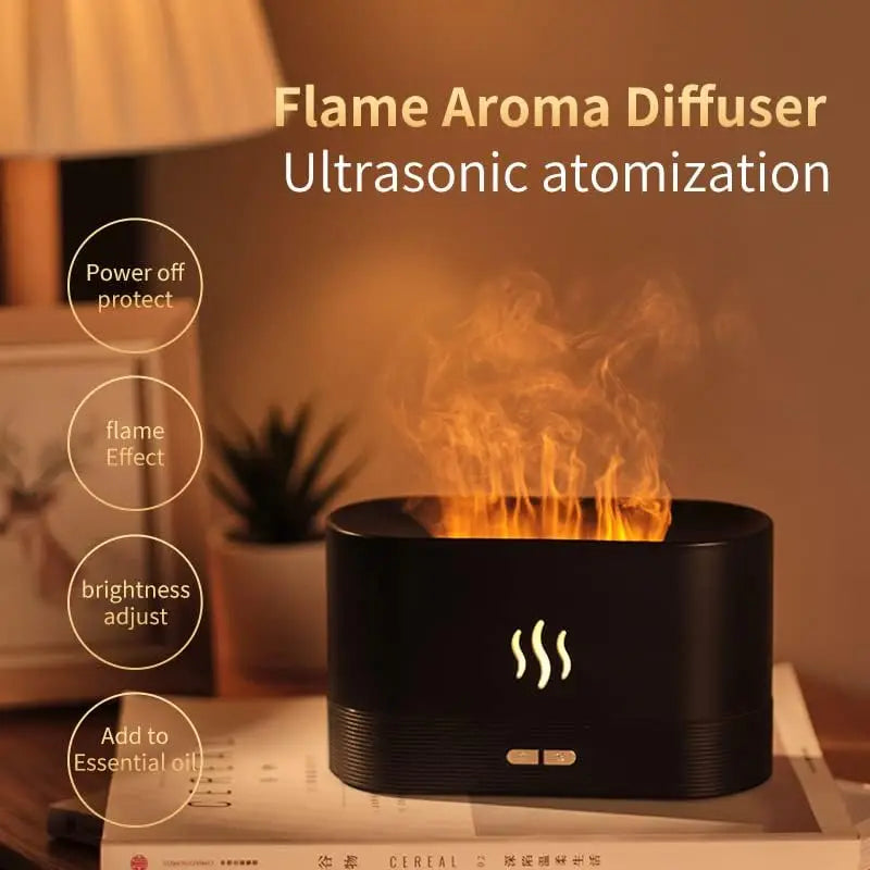 FrostMist LED Flame Aroma Diffuser