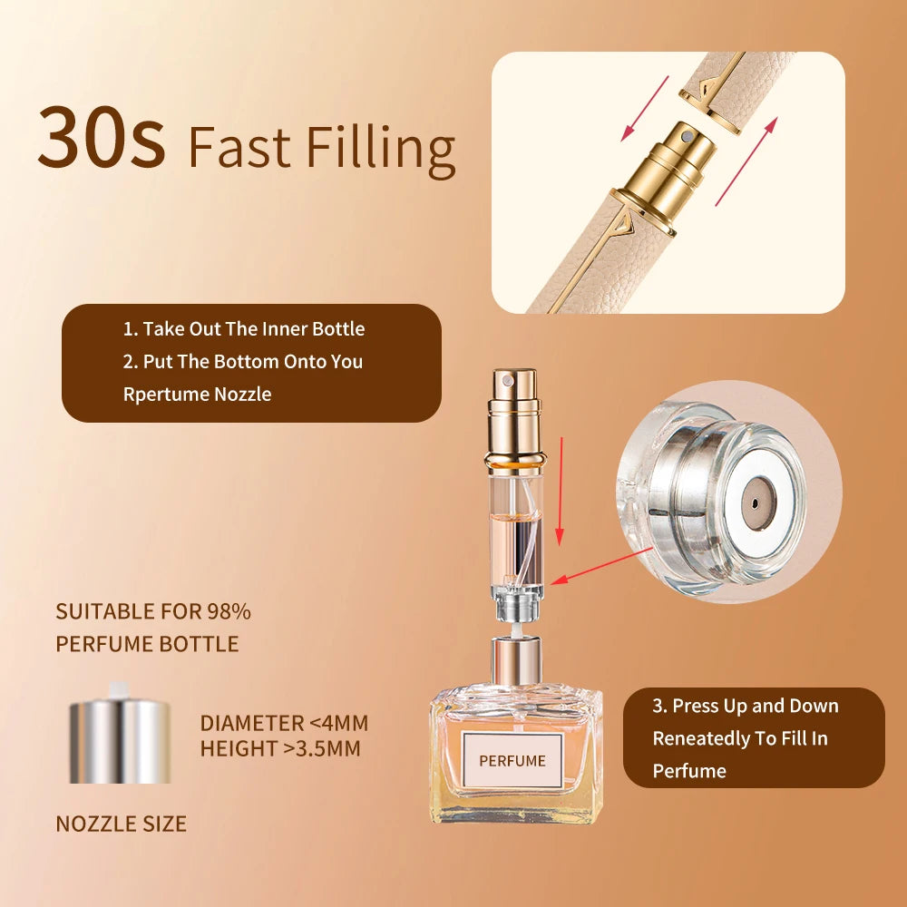 Travel-Friendly Refillable Perfume Spray Bottle