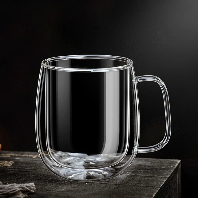 CrystalSip™ – Double-Wall Glass Mug