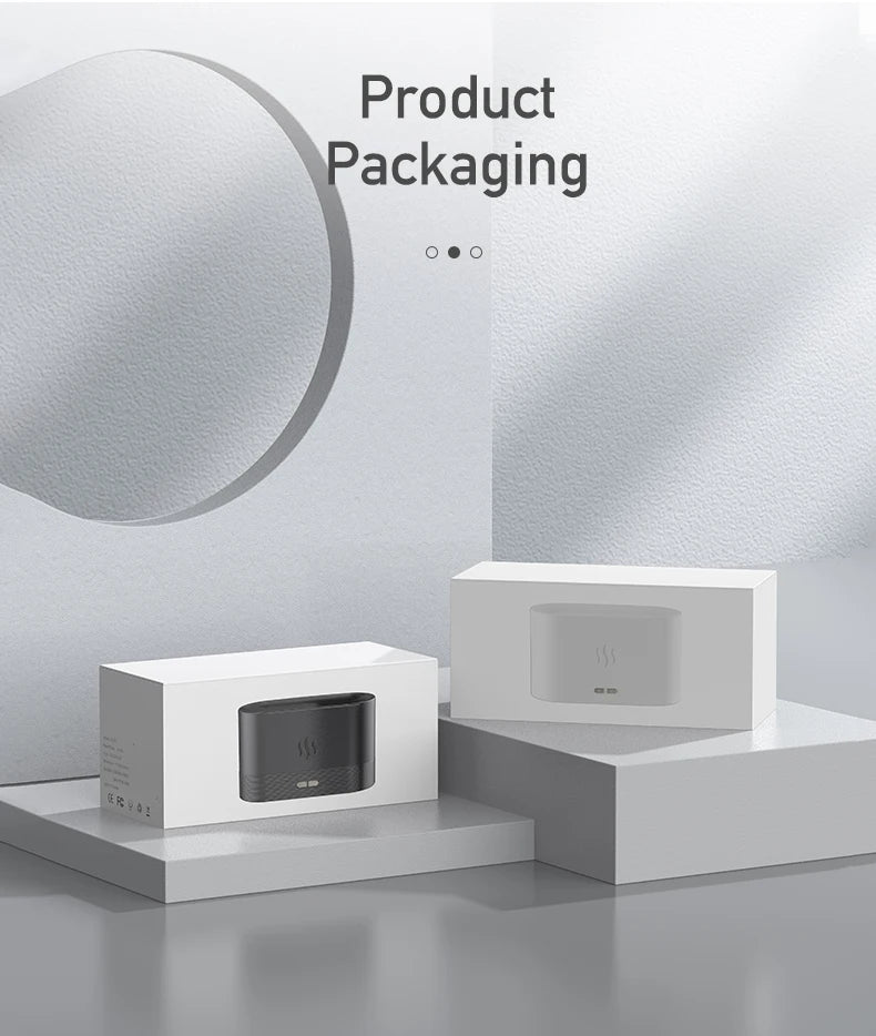 FrostMist LED Flame Aroma Diffuser