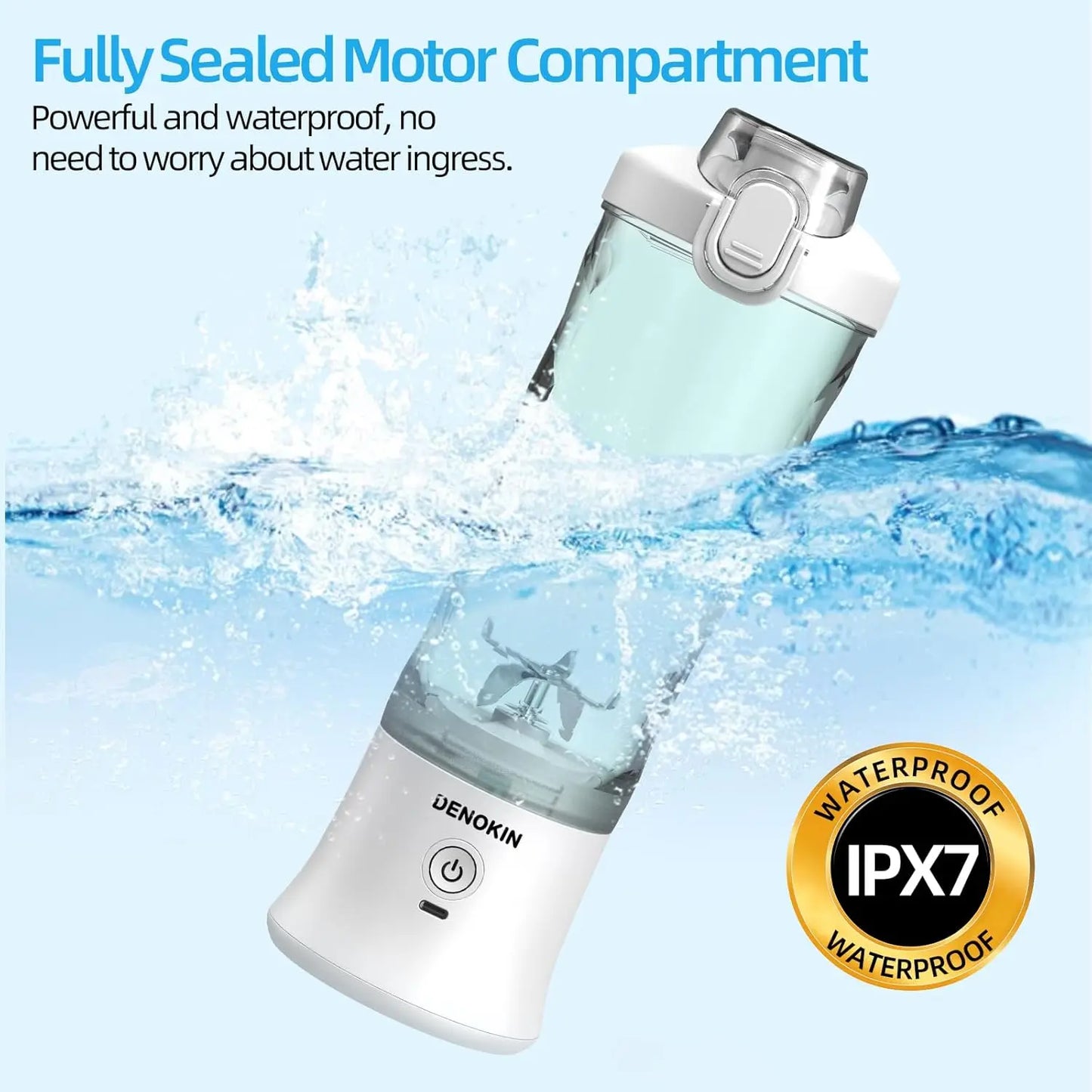Portable 20oz BPA-Free USB Blender with Travel Lid