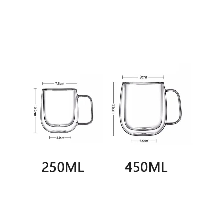 CrystalSip™ – Double-Wall Glass Mug