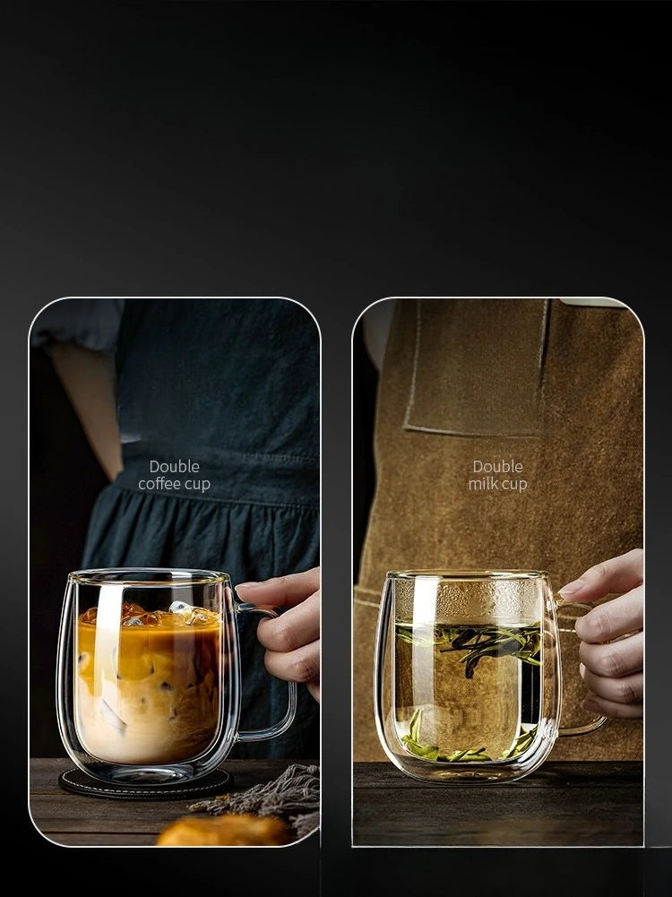 CrystalSip™ – Double-Wall Glass Mug