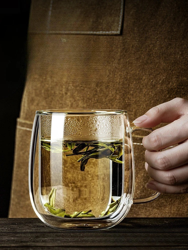 CrystalSip™ – Double-Wall Glass Mug