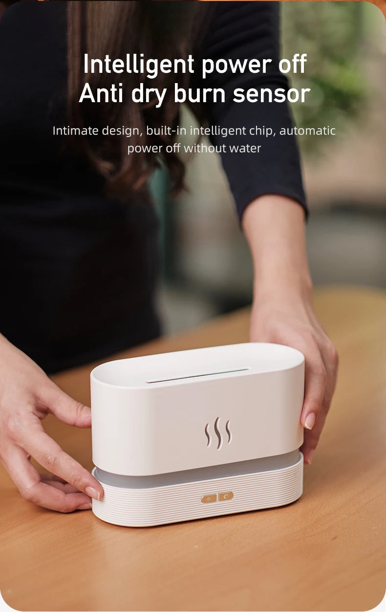 FrostMist LED Flame Aroma Diffuser