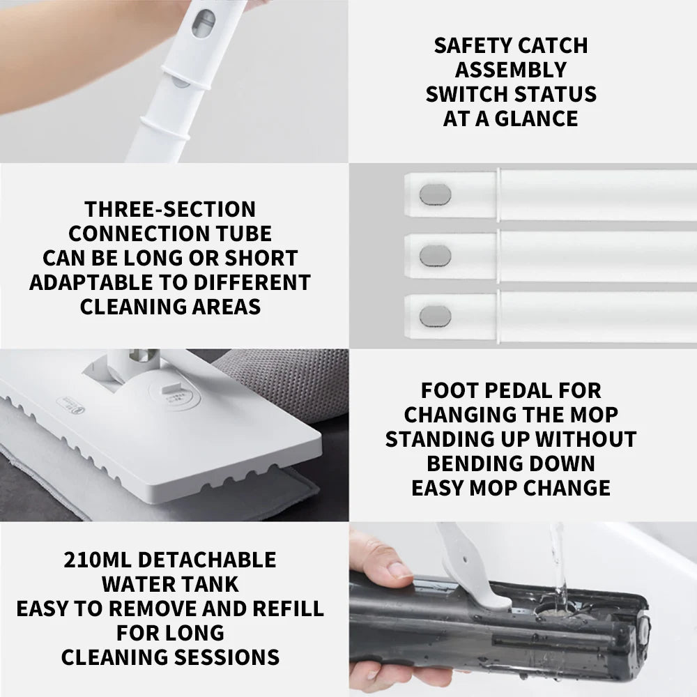 Deerma DEM-ZQ610 Steam Mop with 5 Attachments