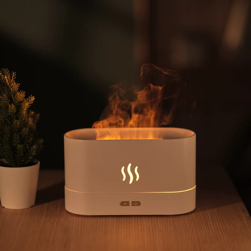 FrostMist LED Flame Aroma Diffuser