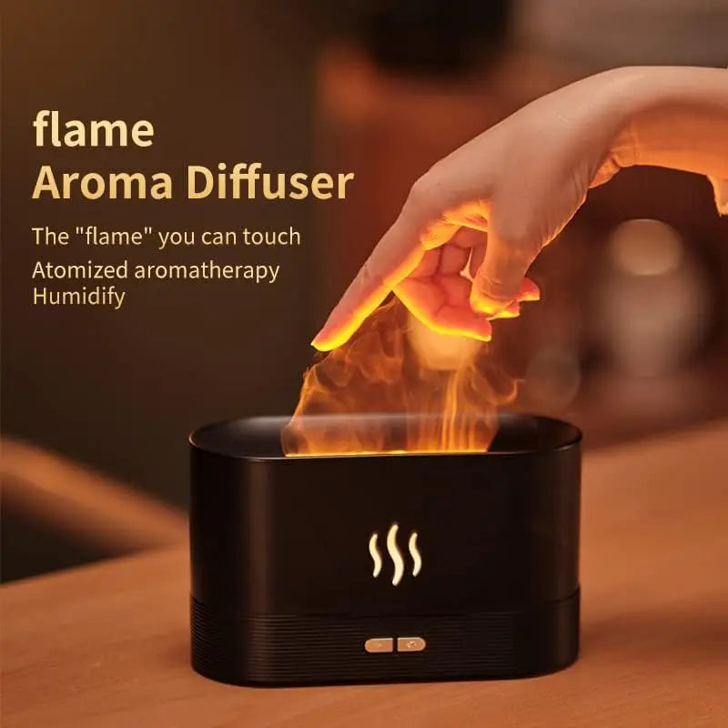 FrostMist LED Flame Aroma Diffuser