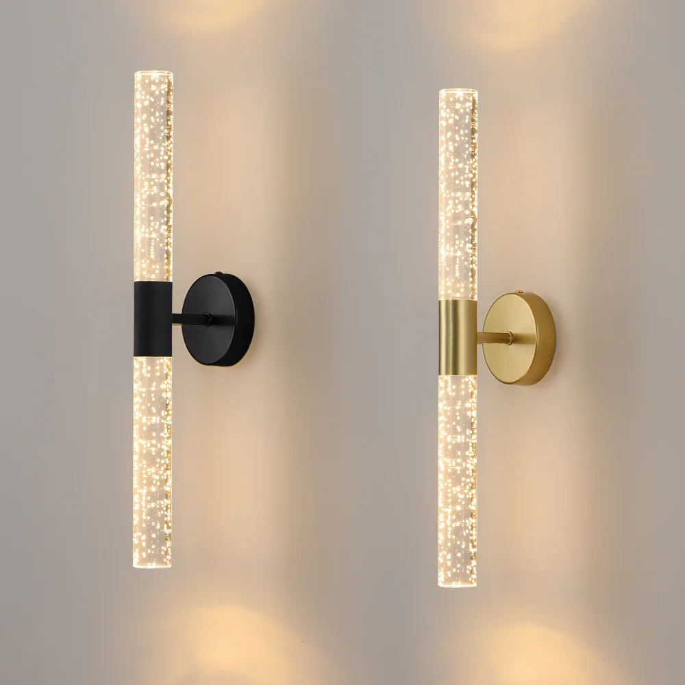 Lámpara de pared LED Nordic Bubbles con varilla de cristal: elegancia moderna