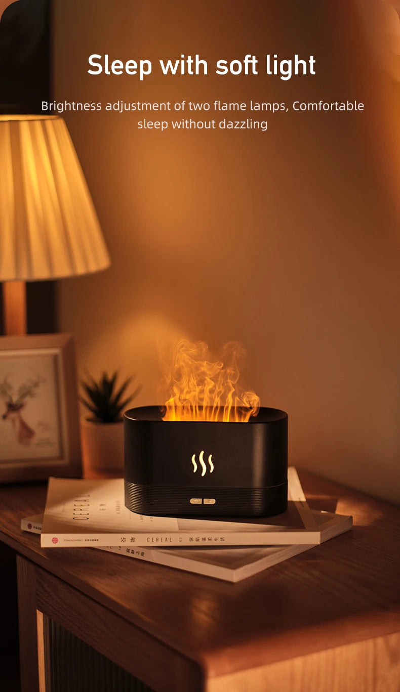 FrostMist LED Flame Aroma Diffuser
