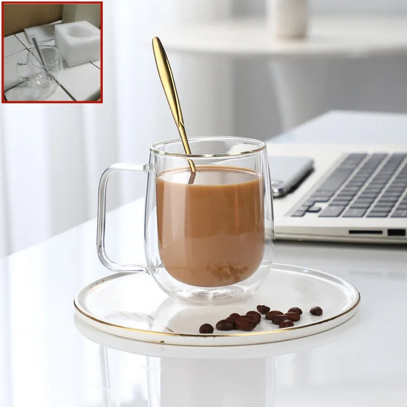 CrystalSip™ – Double-Wall Glass Mug