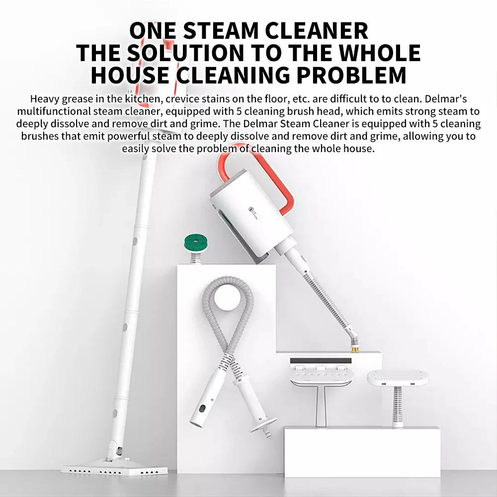 Deerma DEM-ZQ610 Steam Mop with 5 Attachments