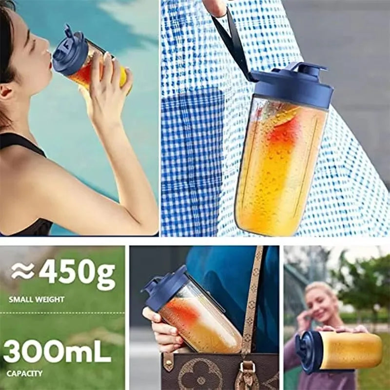 Multi-Function USB Rechargeable Juicer with Double Cups and 6 Blades.