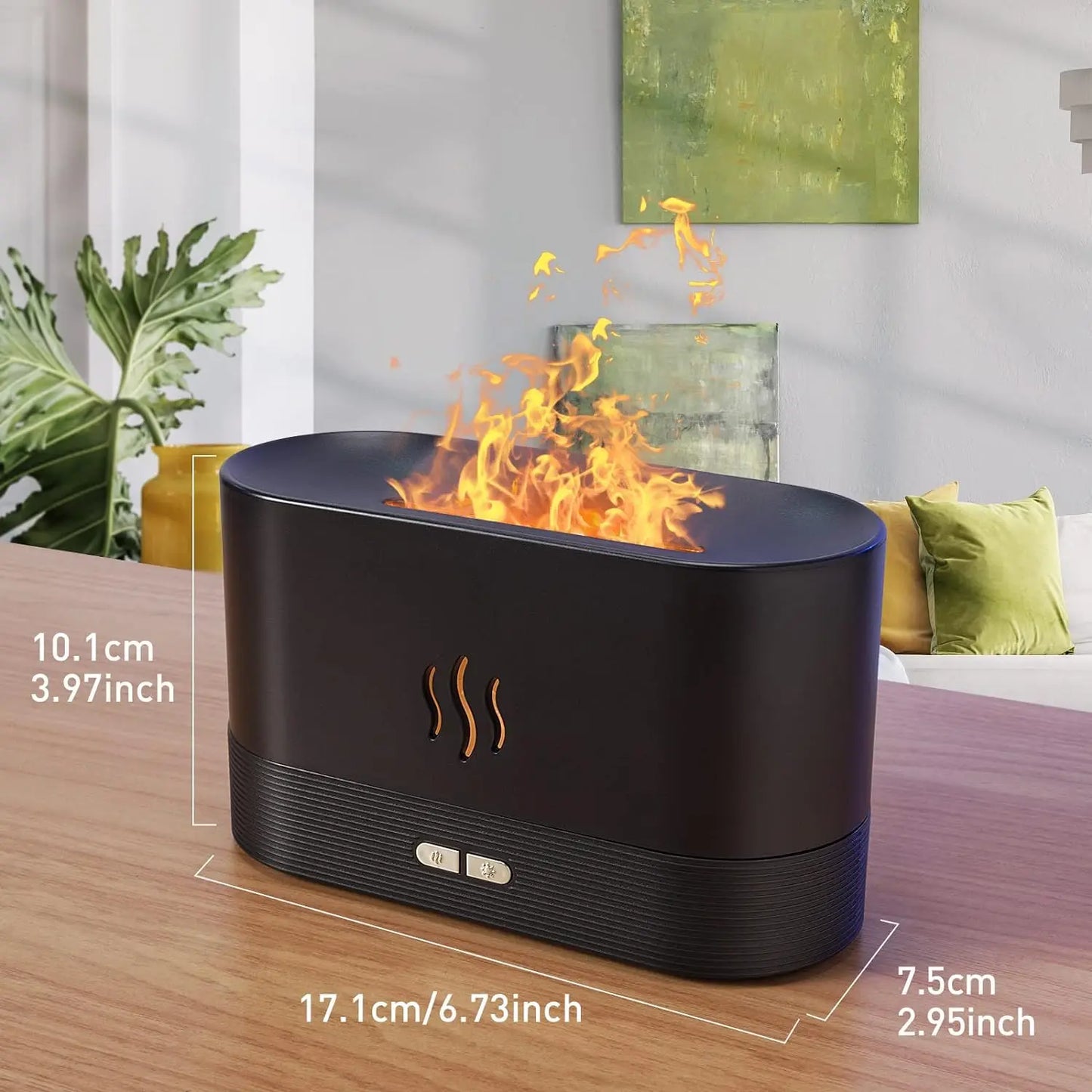 FrostMist LED Flame Aroma Diffuser