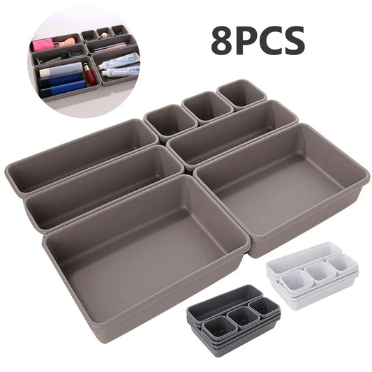 FlexiDivider 8-Piece Makeup Tray Set
