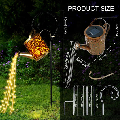 Luz solar para regadera: iluminación mágica para el jardín con 36 LED