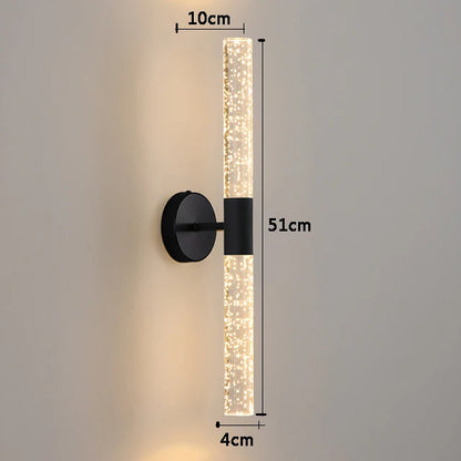Lámpara de pared LED Nordic Bubbles con varilla de cristal: elegancia moderna