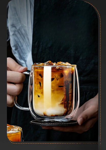 CrystalSip™ – Double-Wall Glass Mug