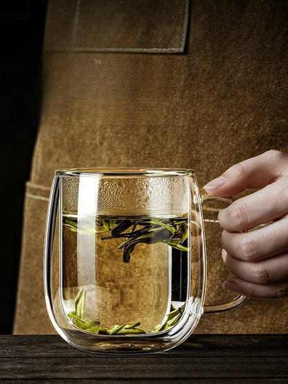 CrystalSip™ – Double-Wall Glass Mug
