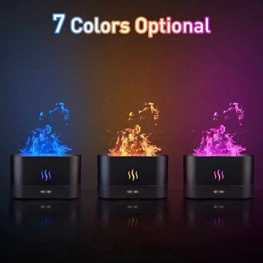 FrostMist LED Flame Aroma Diffuser