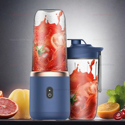 Multi-Function USB Rechargeable Juicer with Double Cups and 6 Blades.