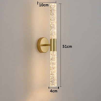 Lámpara de pared LED Nordic Bubbles con varilla de cristal: elegancia moderna