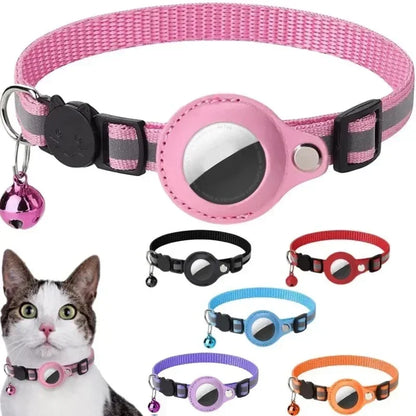 Collar reflectante antipérdida para gatos con timbre para Apple Airtag